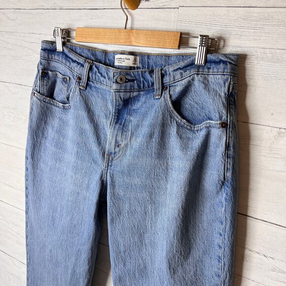 Abercrombie & Fitch Jeans Womens Size 32 Reg The 90s Straight Mid Rise Denim - Picture 8 of 16